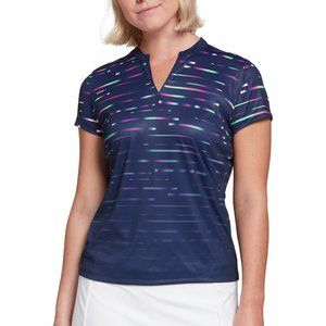 Slazenger Prism SS Print Polo Women's Sleeveless Size XS Golf Tennis WSG31218